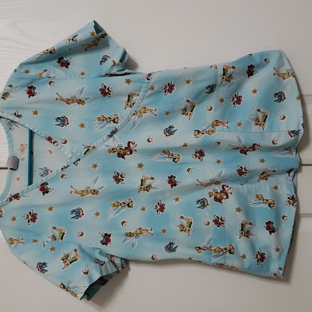Disney tinkerbell scrub top